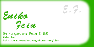 eniko fein business card